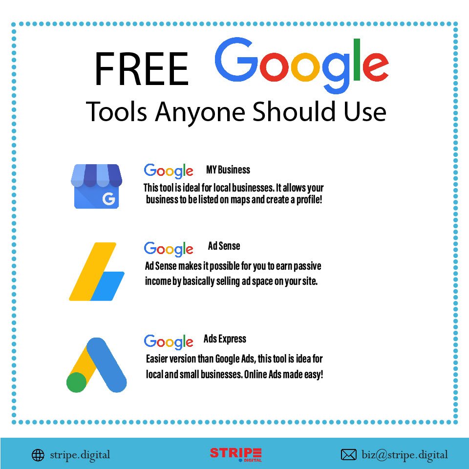AoAsian's tweet photo. Let’s take a look at some of the best free Google tools and how they can help you enhance your productivity and engage more people with your #brand.
#StripeDigital #GoogleTools
#OnlineMarketing https://t.co/SWAH8xo1La