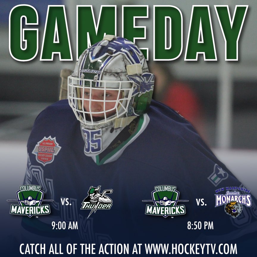 ColumbusMavsHky's tweet photo. Day 2 here at the @USPHL Boston Showcase. The Mavs take on the @TwinCityThunder at 9:00 AM followed by a matchup against the @NHJRMONARCHS at 8:50 PM. You can catch all of the action on @MyHockeyTV.
***
#ColumbusMavericks #USPHL #GoMavs #JrHockey #ColumbusHockey #BostonShowcase https://t.co/n8urRnbUm4