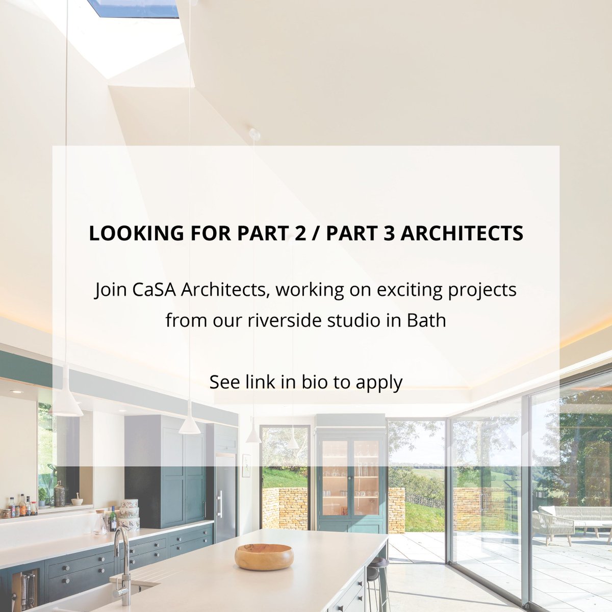 casa_architects's tweet photo. CaSA Architects is hiring Part 2 &amp; Part 3 Architects. 

To apply and for more info see our website or dezeenjobs 
https://t.co/AdKv42bH5T

#architecture #architecturejobs #hiring #casaarchitects #architecturalassistant #part2 #part3 #jobsearch https://t.co/WBv8d2IEM3