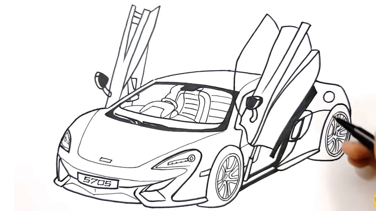 TT Drawing School on Twitter: "How to Draw a Lamborghini Car - Follow