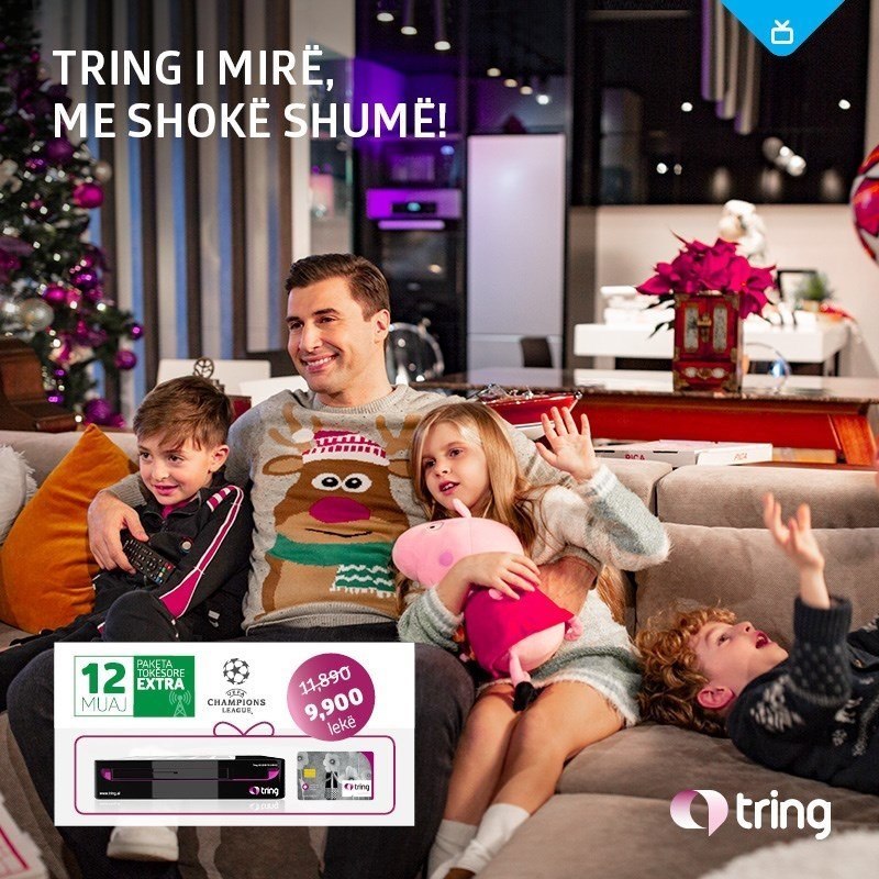 TringOnline's tweet photo. Ofertë e çmuar për shokë të çmuar 🤩
➡️Abonim 12 mujor në Paketën Tokësore Extra për vetëm 9,900 lekë.
🎁Dhuratë📡Aparat Tokësor + Kartë Smart 💳
⚽️UEFA Champions League e përfshirë!
Gjithçka ju duhet këto festa është TRING! https://t.co/Su1CwD18Cb