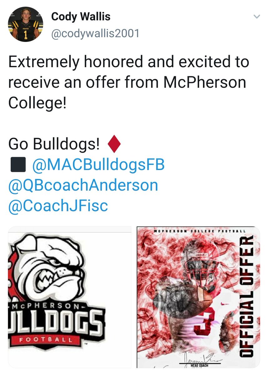 FILMTOFIELD's tweet photo. 🔥Congrats to @FILMTOFIELD recruit QB1 @codywallis2001 for recieving your 5th Scholarship offer from @MACBulldogsFB Well deserved!
"Belief Builds Confidence" - FTF
#filmtofield
#footballrecruiting
#thequarterbackclub
#qb1training
#positivebodylanguage
#nextplay https://t.co/1wAaq3zEJK