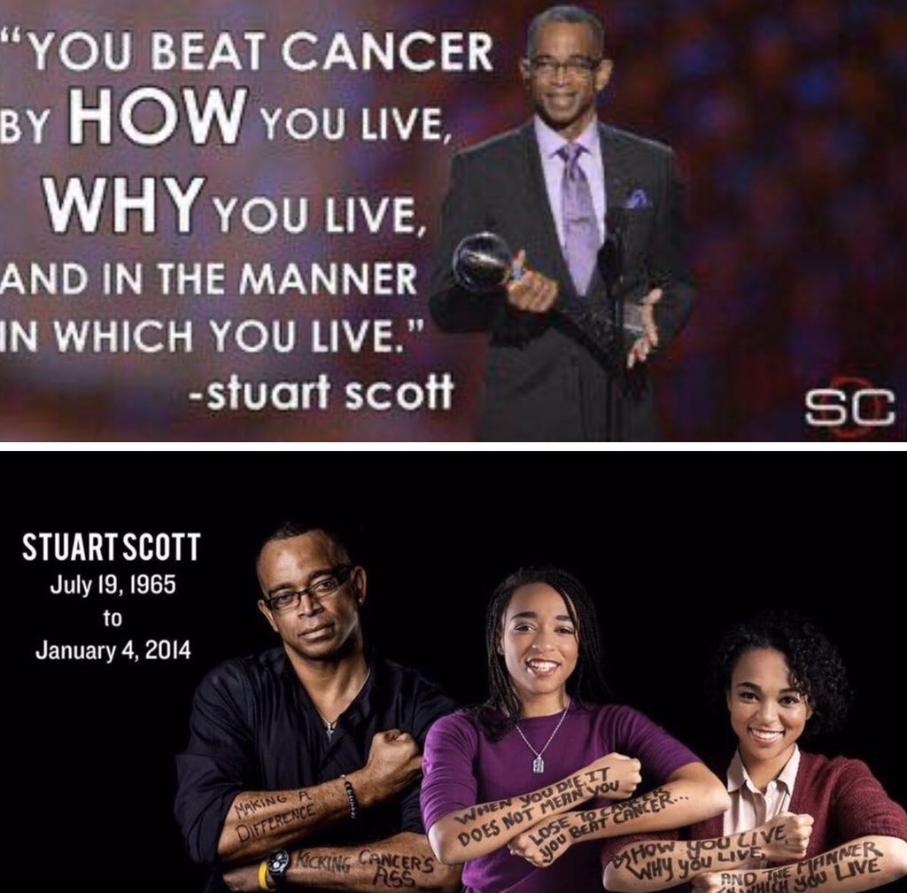 SportzTrackz's tweet photo. This is the 5 year anniversary of my role model Sports Analyst Stuart Scott's death #DearStuartScott #BOOYAH 😇😔🙏🏿🙌🏿 https://t.co/JQgG8PeZf1
