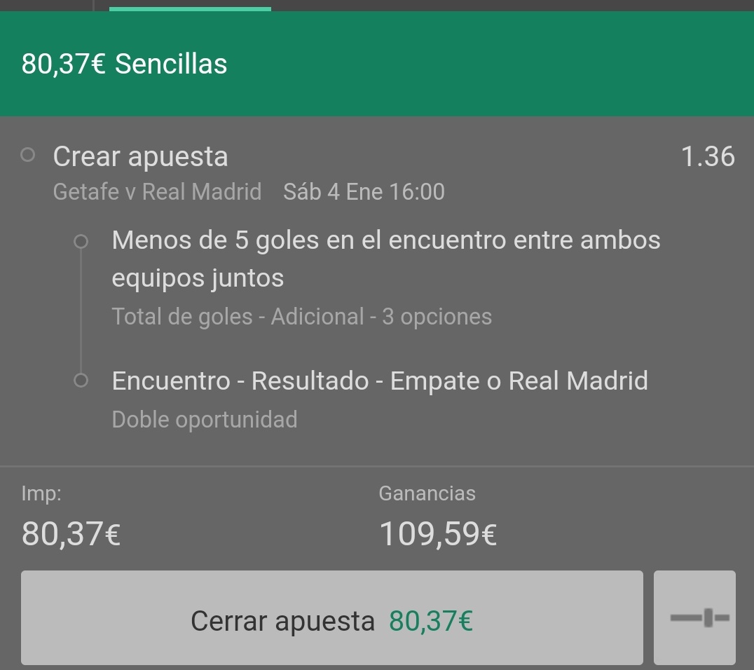 ElPronosticado6's tweet photo. Paso 3 del reto

CREAR APUESTA

☘️ Madrid o empate

☘️ Menos de 5 goles

Stake 80.37

❤️ Si lo sigues

#thepronosticador💡 https://t.co/Sh9xUKSpGh