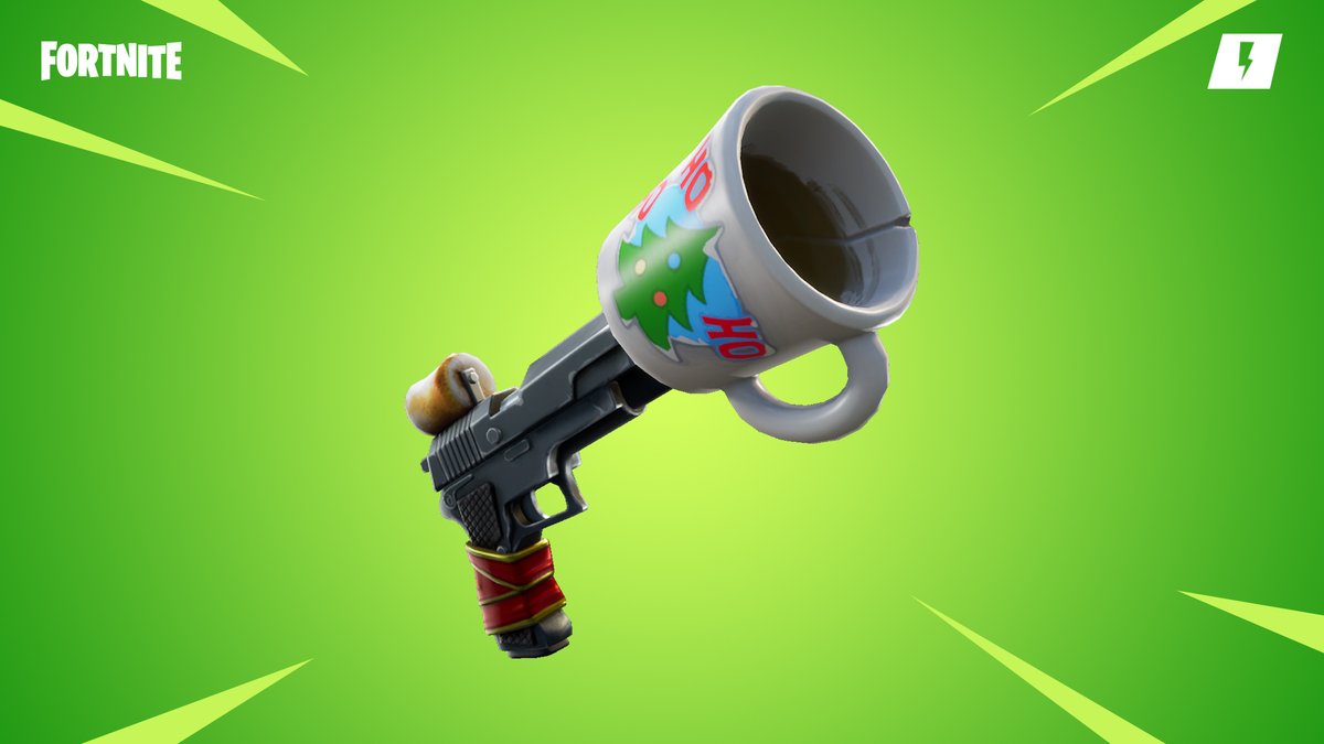 FortniteFR's tweet photo. Éliminez discrètement vos ennemis entre deux tasses de chocolat chaud ☕️

Le Cacao .45 est de retour dans Sauver le monde ! https://t.co/cARr5lugpe