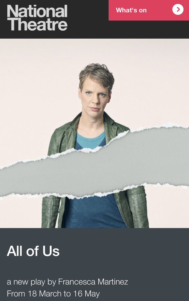 Excited to be cast in my 5th play at the @NationalTheatre called All Of Us! Starring and written by Francesca Martinez. Directed by Ian Rickson. A very important play dealing with the effects of #austerity on people with #disabilities. #AllOfUS #DorfmanTheatre #NationalTheatre