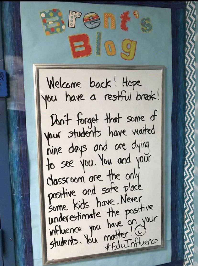 alicia_syverson's tweet photo. Remember some of your students need you... really NEED you. Make this semester a great one! #intentional #SEL #influence https://t.co/dNQMOBqY2r