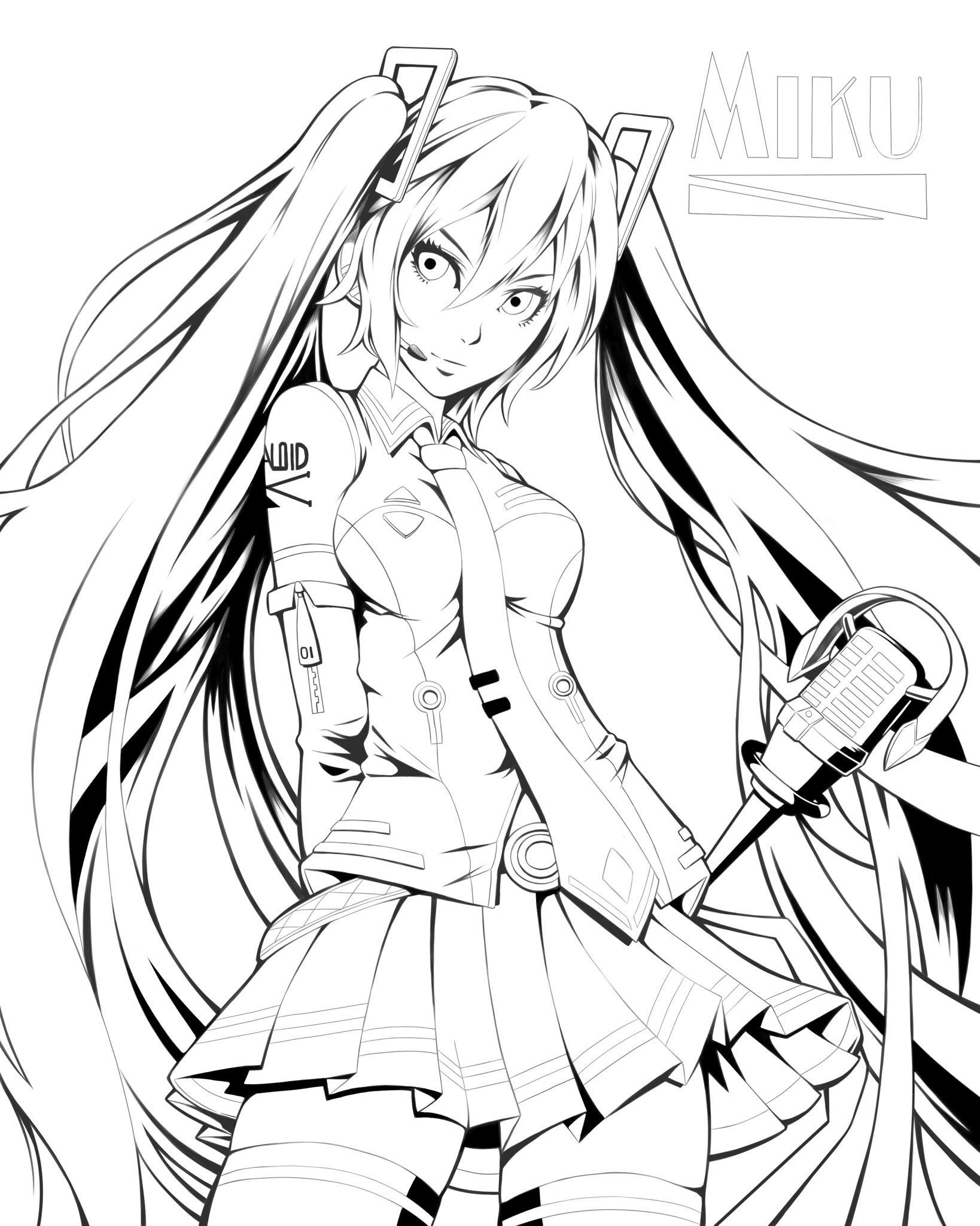 To Ru トール 初音ミク 線画 初音ミク イラスト 絵 Illust ボカロ 創作 T Co Lp1a5wpqew Twitter