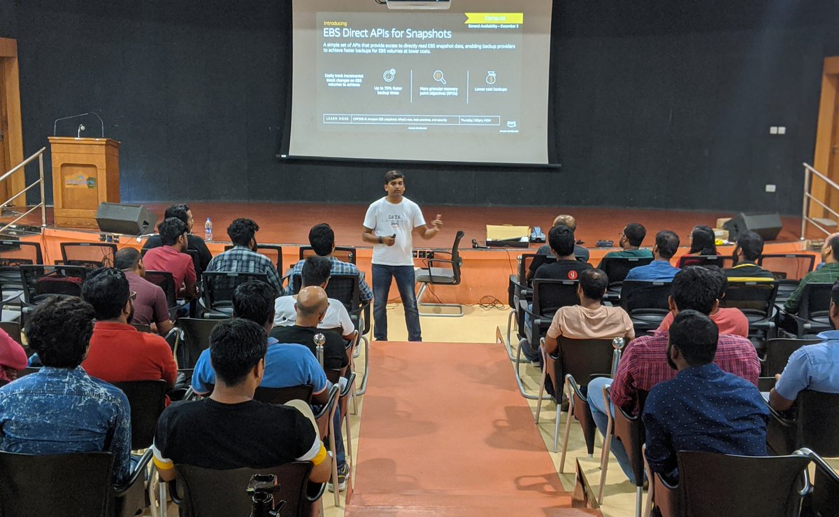 awsugkochi's tweet photo. From today's meetup: AWS Cloud Trends 2020 (re:Invent recap)
Thank you @_sumand for the wonderful session.
#awsugkochi #aws #awscloud #kochi #reinvent2019 #reinventrecap #awsusergroups https://t.co/nEdqrttlph