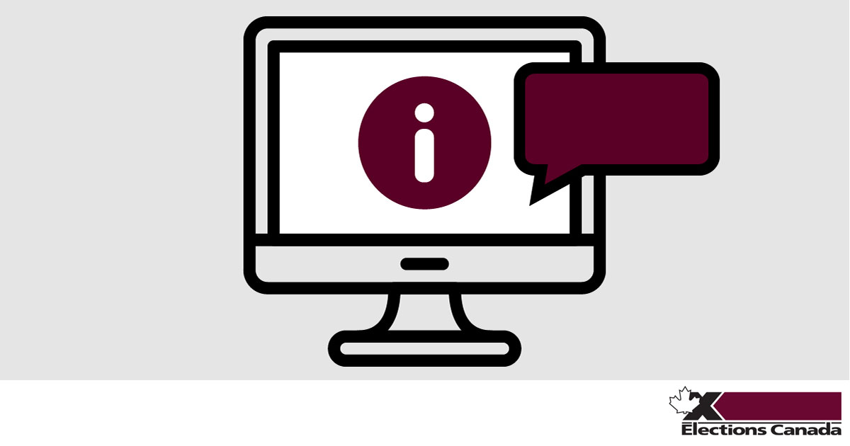 A computer screen showing the letter “I” and a speech bubble