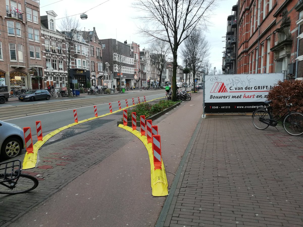 Cycle path bypass for construction site #amsterdam