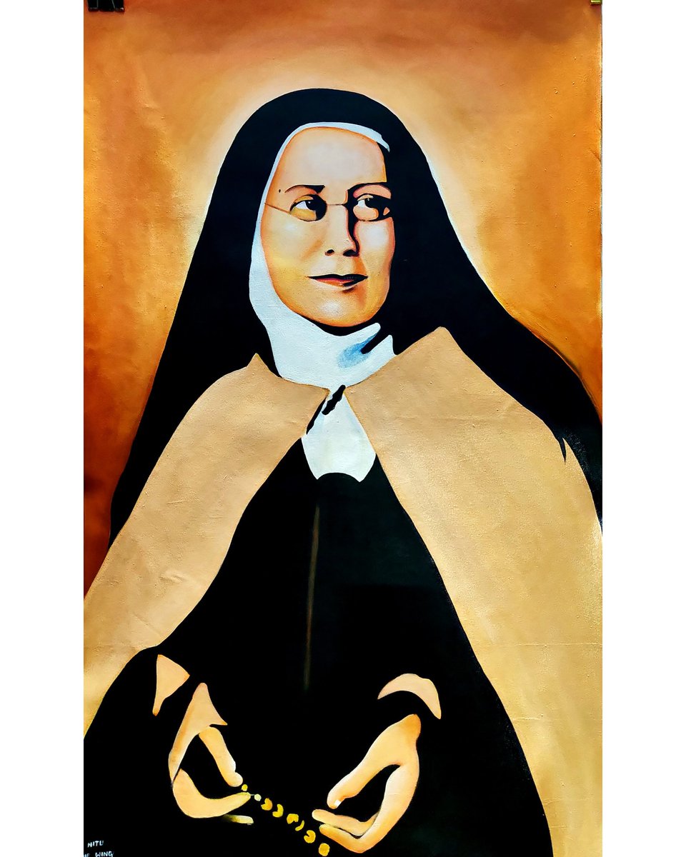 Hue_Wing's tweet photo. I made this painting for Sacred Heart Convent School since they needed it today for their congregation to honour Mother Veronica, which was to take place today.

Size- 4 by 3

Medium- Acrylics on Canvas

#Commissioned_Work 
#Hue_Wing https://t.co/8xyDpz7mlz