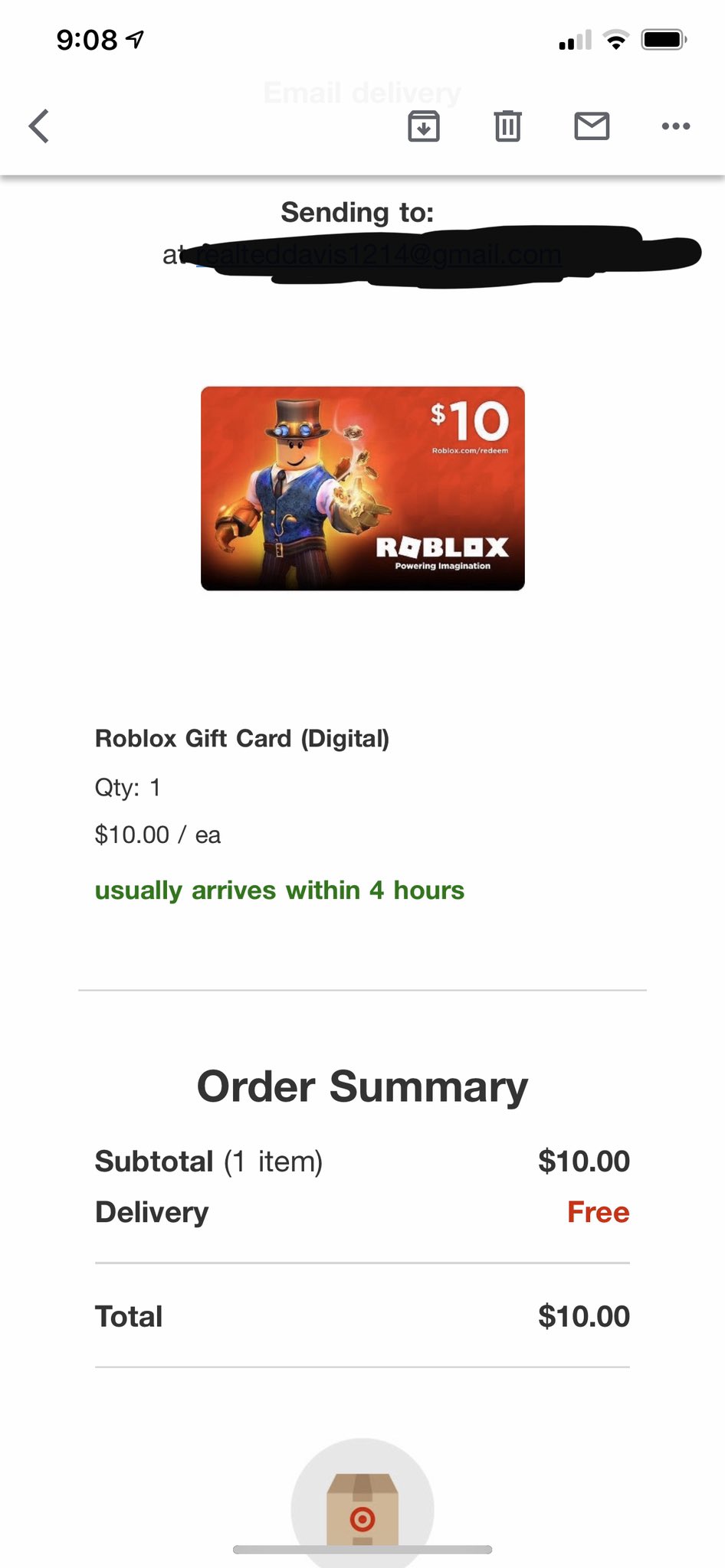 $10 Roblox Gift Card  Instant Email Delivery