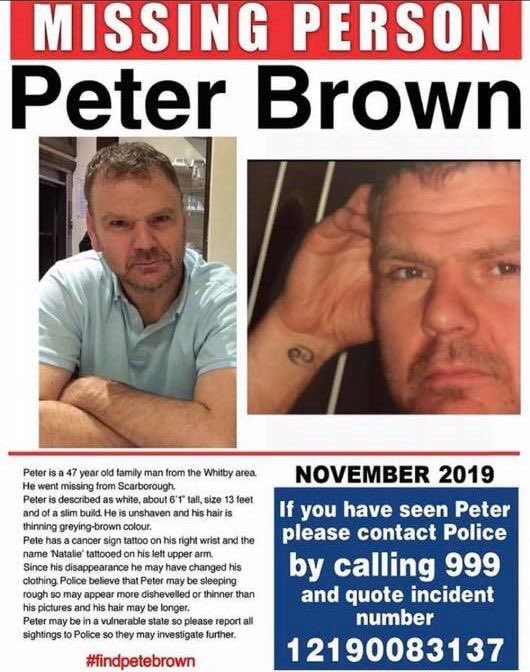 Peter Brown is a #Whitby man, who was involved in local sport, he has been missing from his family home since May 19. Please share or display this information with your club as it will raise awareness of Pete's disappearance and hopefully find him safely #FindPeteBrown @PeteFind