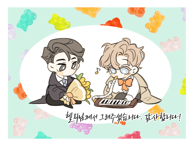 enterT098's tweet photo. 헬릭(@jackaesop)님께서 성진이와 필립이를 너무너무 귀엽고 사랑스럽게 그려주셨습니다! 감사합니다! https://t.co/wWN9ZG1jut