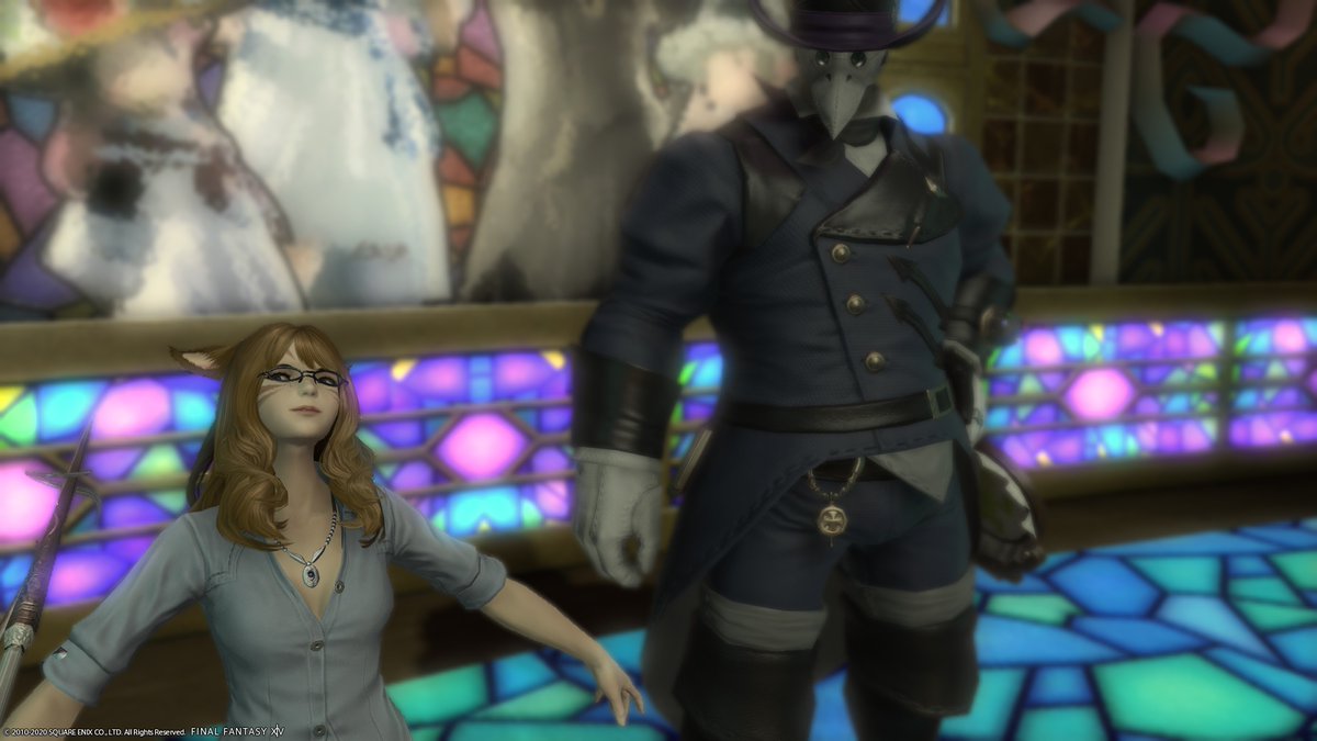 SunFFXIV's tweet photo. got it on you? 
think these two are the only ones good at judging your glams?
come to our glamourparty tonight @ 7PM ST and try us.
#ffxiv
#ragnarok
#eorzea
#glamourparty https://t.co/cKF3gMYqb2
