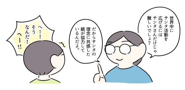 サンタの設定が硬すぎてくずれないというマンガです。 