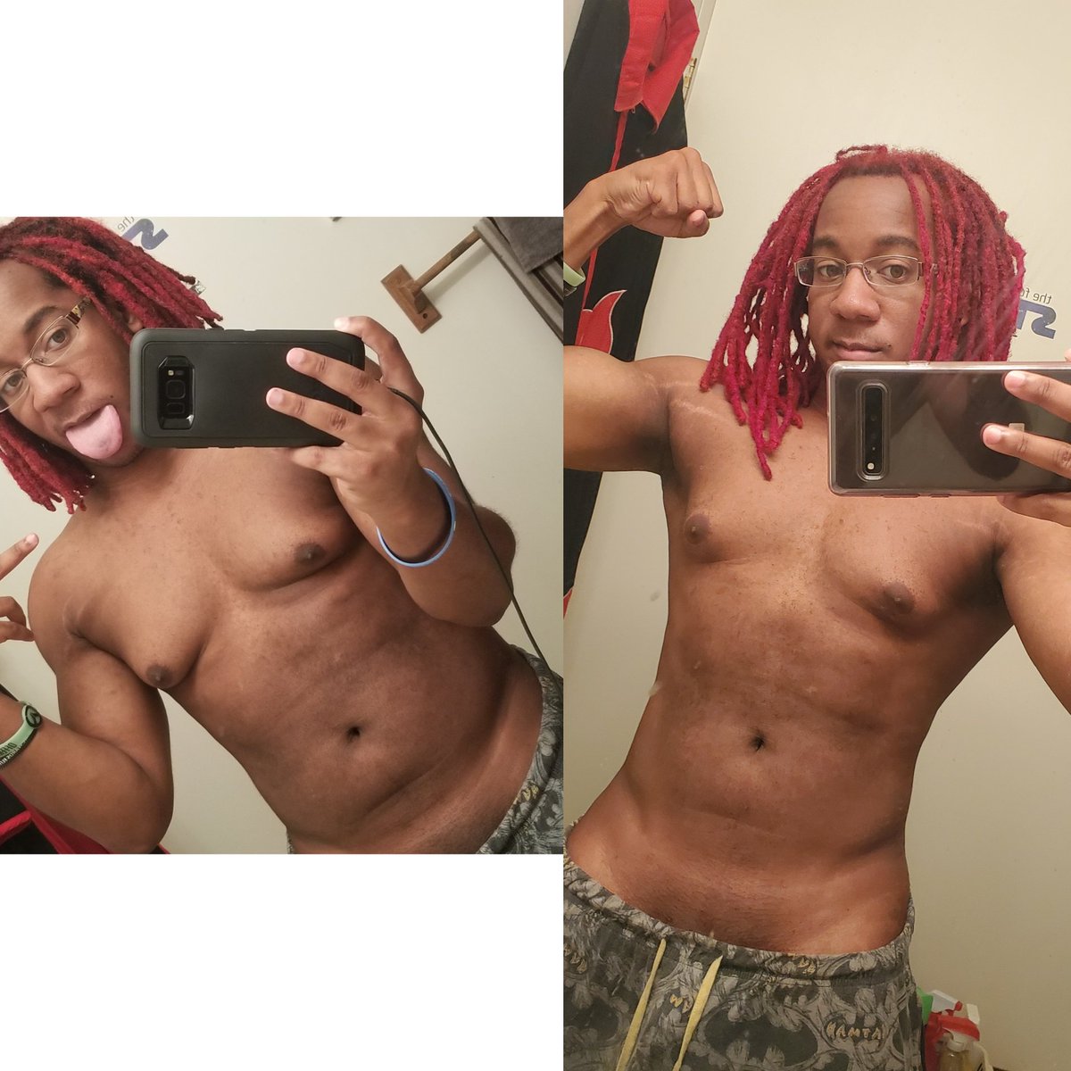 Khalil_Pheonix's tweet photo. 'What a difference a day, 24 little hours" well actually a full calendar years worth of a difference. From 188 to 155. Got 7 more months untill Blerdcon 😈😈 #YallAintReady #BabyAbs
#ThatVLine
#PickingUpThickWomen #LovingMyStretchMarks #StuntOnTheseHoesForBlerdcon https://t.co/CgyuaVJrke