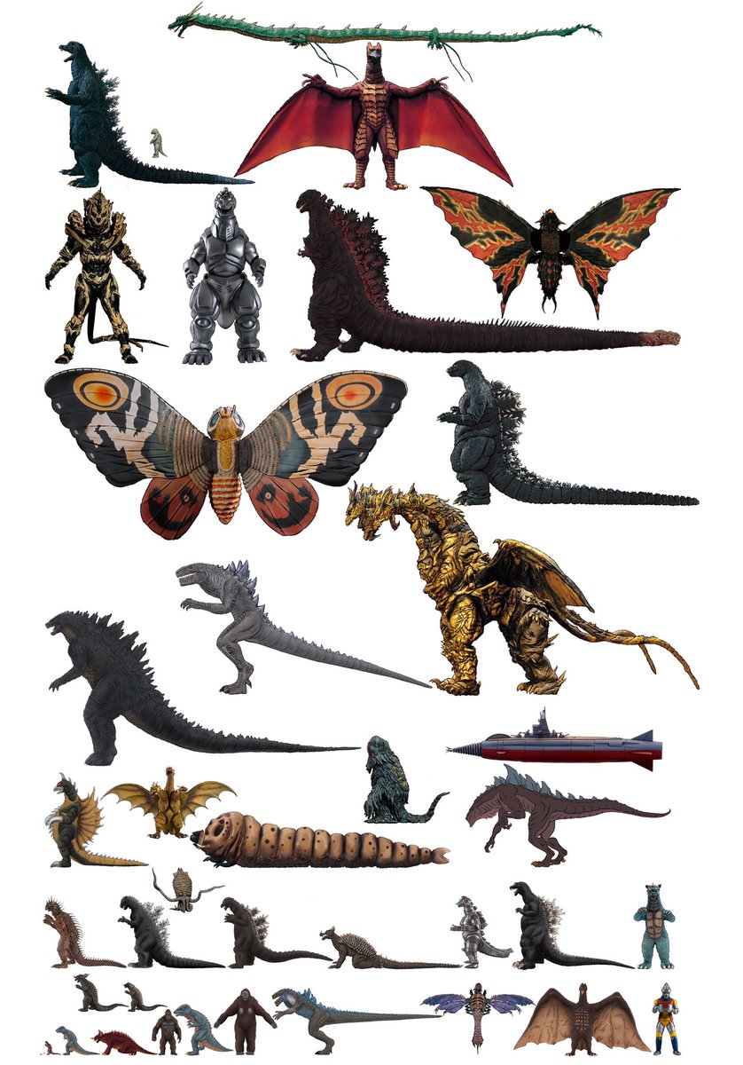 kaijuzilla's tweet image. #kaijusizechart #Godzilla #manda #rodan #minilla #mothra #battra #mechagodzilla #monsterx #zilla #gotengo #atragon #anguirus #megaguirus #kingghidorah #gigan #baragon #varan #tohokaiju #hedorah #kingkong #showa #heisei #millennium #monsterverse #reiwa #art #digitalart