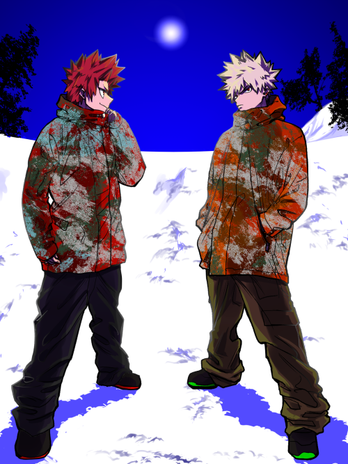 爆豪勝己 「お題箱からスノボウェアの切爆です リクエストありがとうございました♡ 」|ゆっきーのイラスト