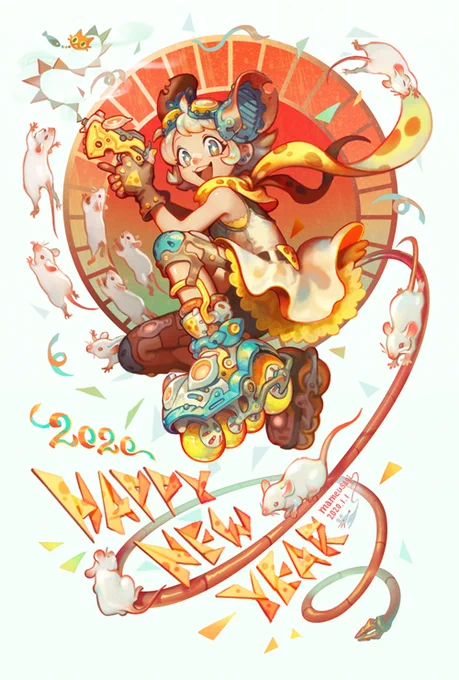 ??あけましておめでとうございます??
今年も干支にちなんで鼠ちゃんを描いてみました。
実りのある一年となりますようより一層精進してまいりますので何卒よろしくお願いいたします?????? 