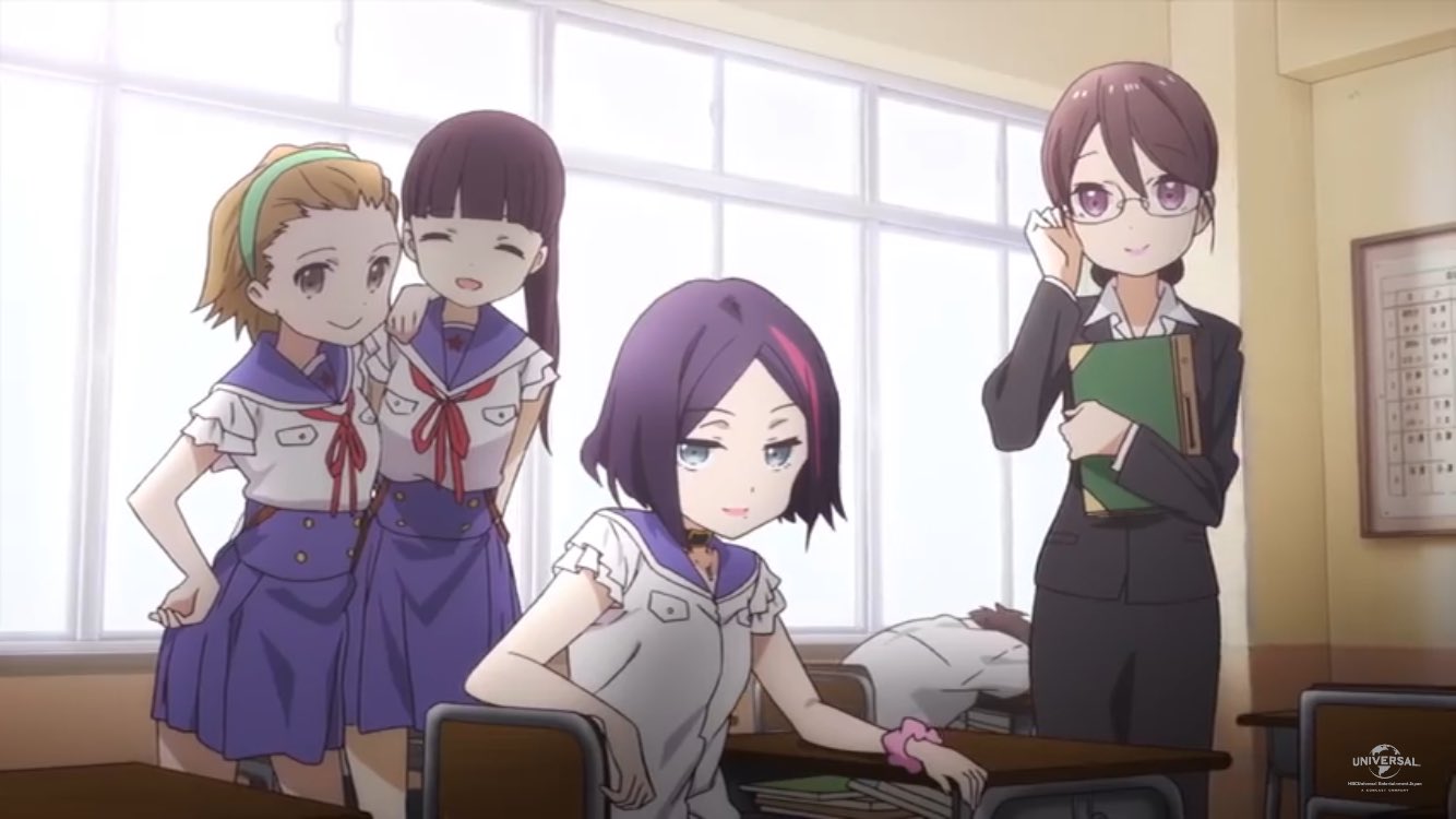 支払期限 がっこうぐらし 第一話opで登場した女の子4人 左から順に 南照子 蓮見巴旗 柚村貴依 神山昭子 っ ていう名前なのを是非知ってほしい ちなみに蓮見さんと神山さんは原作漫画にも登場しています きらファン初夢 T