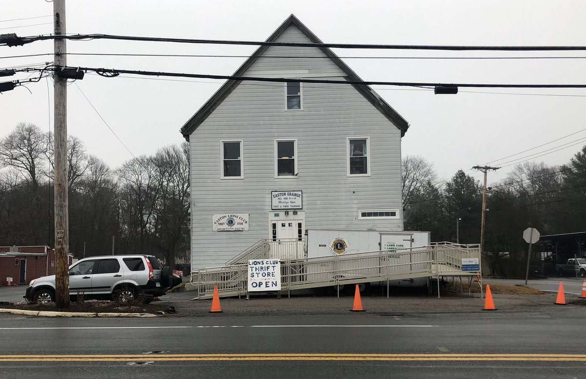 eastonlions's tweet photo. Ask Mr. Lion: how can we tell when the Easton Lions Club Thrift Store is open? We practice the Duke of Wellington Rule: if the cones are out, we are in - which is every Wednesday and Saturday: 192 Washington St, Easton MA. @eastonlions #howtothrift https://t.co/9jqq0W99Te