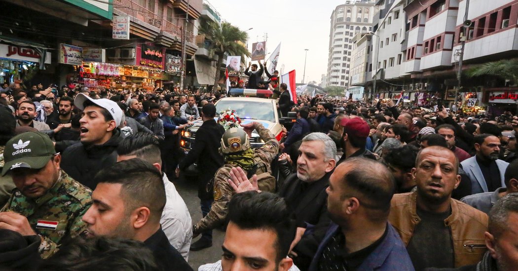 SimplyNewsApp's tweet photo. Cries of ‘Revenge Is Coming’ at Funerals for Slain Commanders in Iraq https://t.co/MV1E4PW3Mf https://t.co/czw88YEn2p