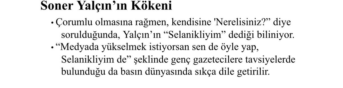 Soner Yalçın Selanikli mi?Neden dönme olduğunu ima ediyor?