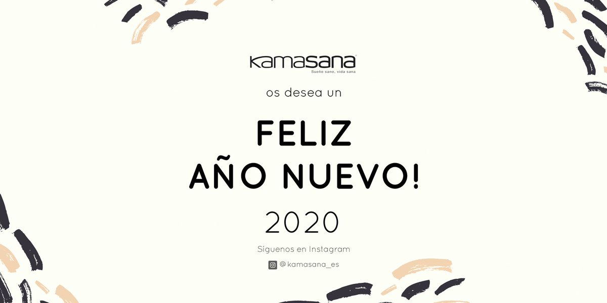 Desde Kamasana os deseamos un feliz año nuevo 2020 lleno de buen descanso! 🎉 #kamasana