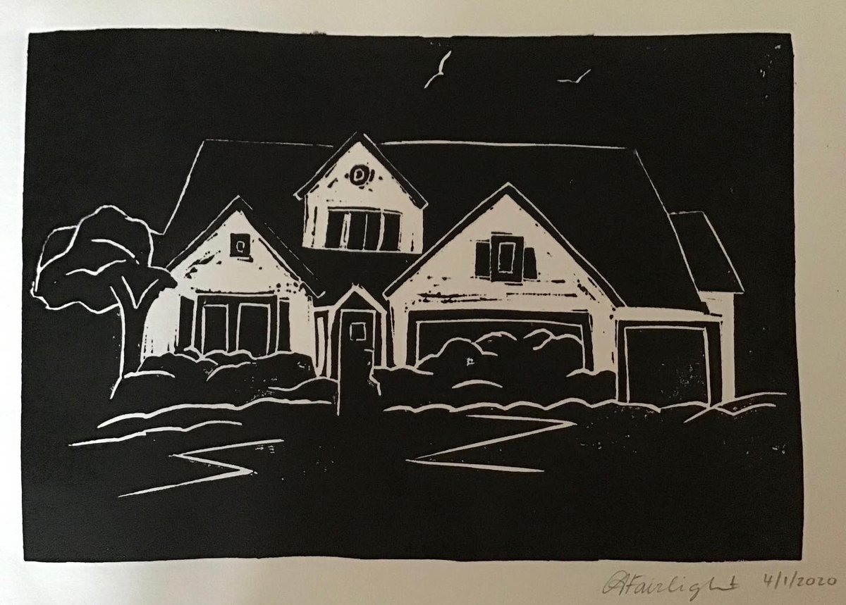 ArwenFairlight's tweet image. ~ 4th January 2020 ~
House - Lino Cut
⏳ 2 Hours
#art #artist #lino #print #linoprint #artprint #linocut #house #architecture #architectureart #arwenfairlight #ink #printingink #black #white #blackandwhite #acrylic #arwen #fairlight #doodle #doodling #newyear #january #chester
