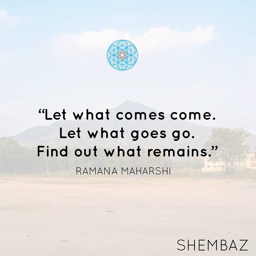 "Let what comes come. What goes go. Find out what remains." 
– Ramana Maharshi 
#quotestoliveby #ramanamaharshi #spirituality