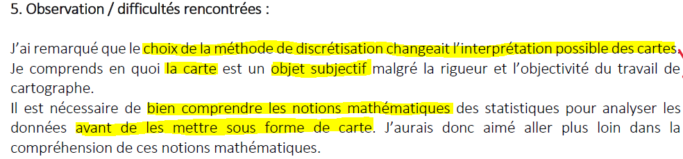 fbahoken's tweet photo. Je fais une exception à la règle en publiant une capture de cet exceptionnel retour lu dans le devoir de #cartostats #discretisation #magrit d'un étudiant de #géo (niveau L1S1) https://t.co/j1VmydktTx