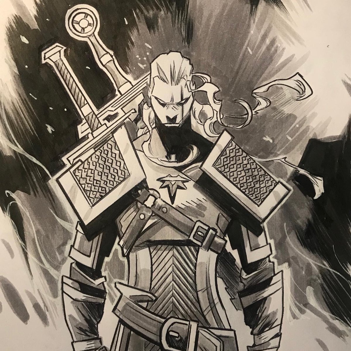 SimoneRagazzoni's tweet photo. ⛓My version of #geraltofrivia ⚔️⛓#geralt #thewitcher #netflix #simoneragazzoni #sketch #draw #ink #milano #comics #fanart https://t.co/wfa6wWCbqS
