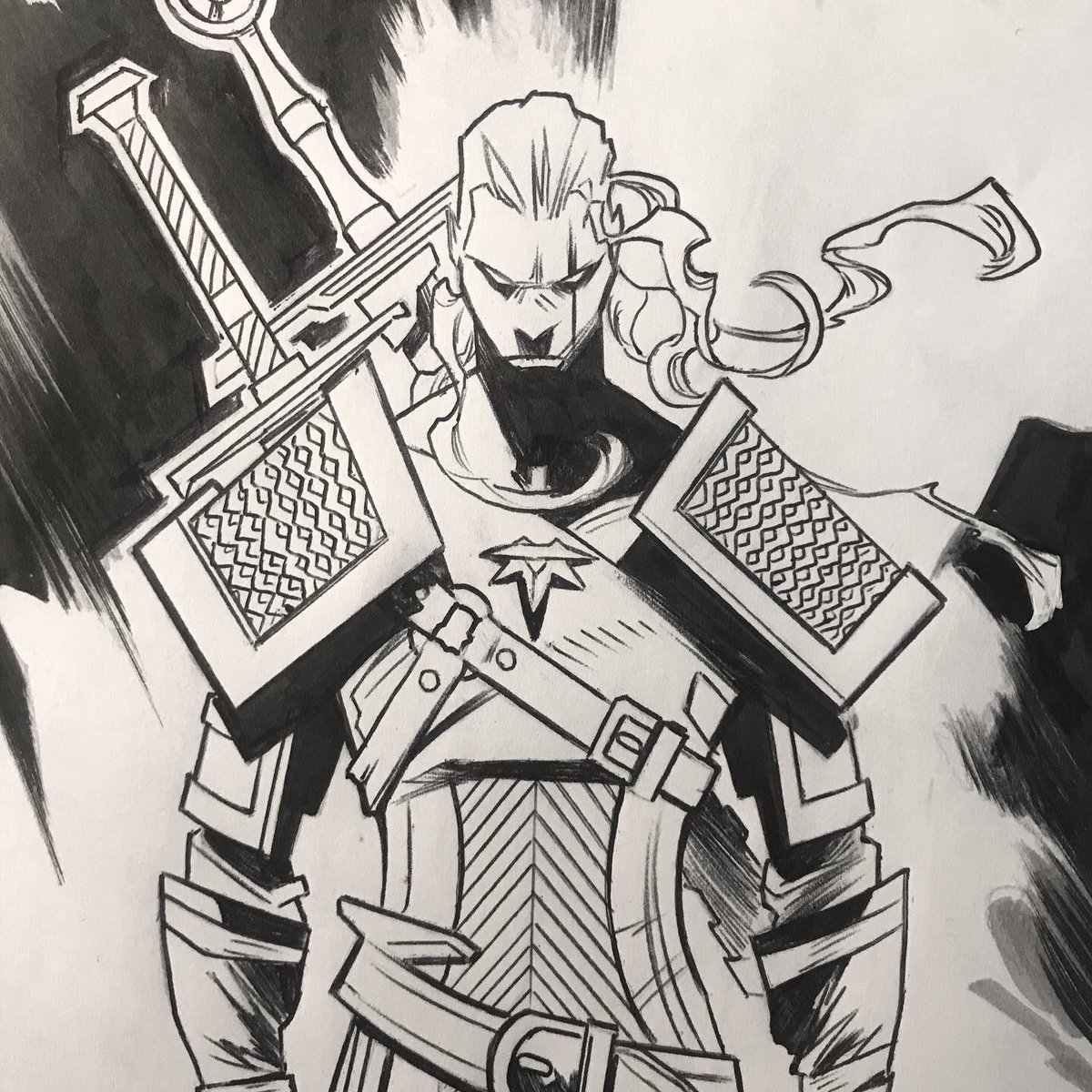 SimoneRagazzoni's tweet photo. ⛓My version of #geraltofrivia ⚔️⛓#geralt #thewitcher #netflix #simoneragazzoni #sketch #draw #ink #milano #comics #fanart https://t.co/wfa6wWCbqS