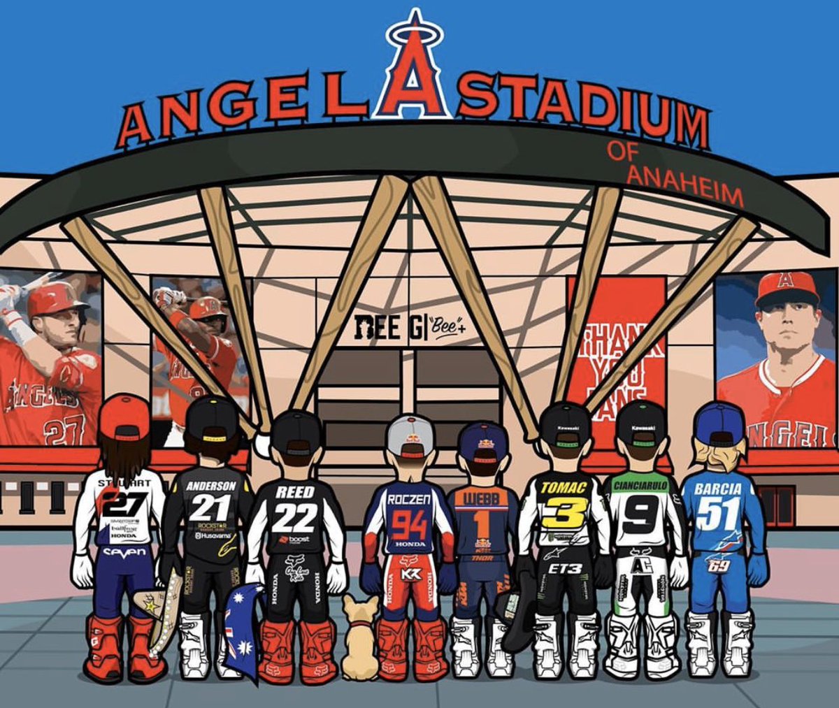 SupercrossLIVE's tweet photo. Who you got? 🤔

@BeeGCreations #SupercrossLIVE https://t.co/AAe4NoIa80