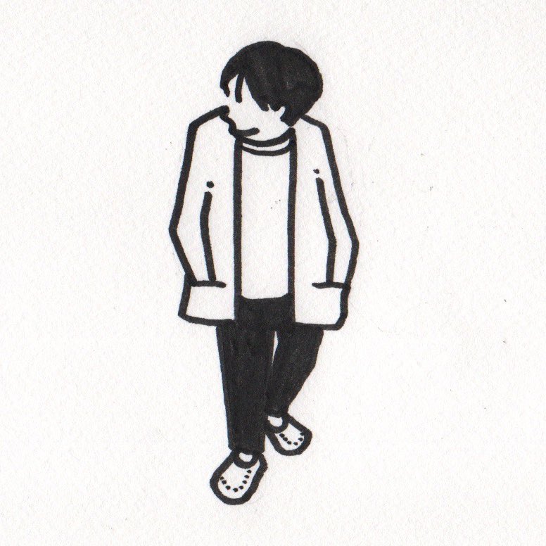 Ryuta ほとんど１日５枚スケッチ Almost Every Day Sketch 歩く人 イラスト Illustration Drawing Sketch 歩く人 絵描きさんと繫がりたい