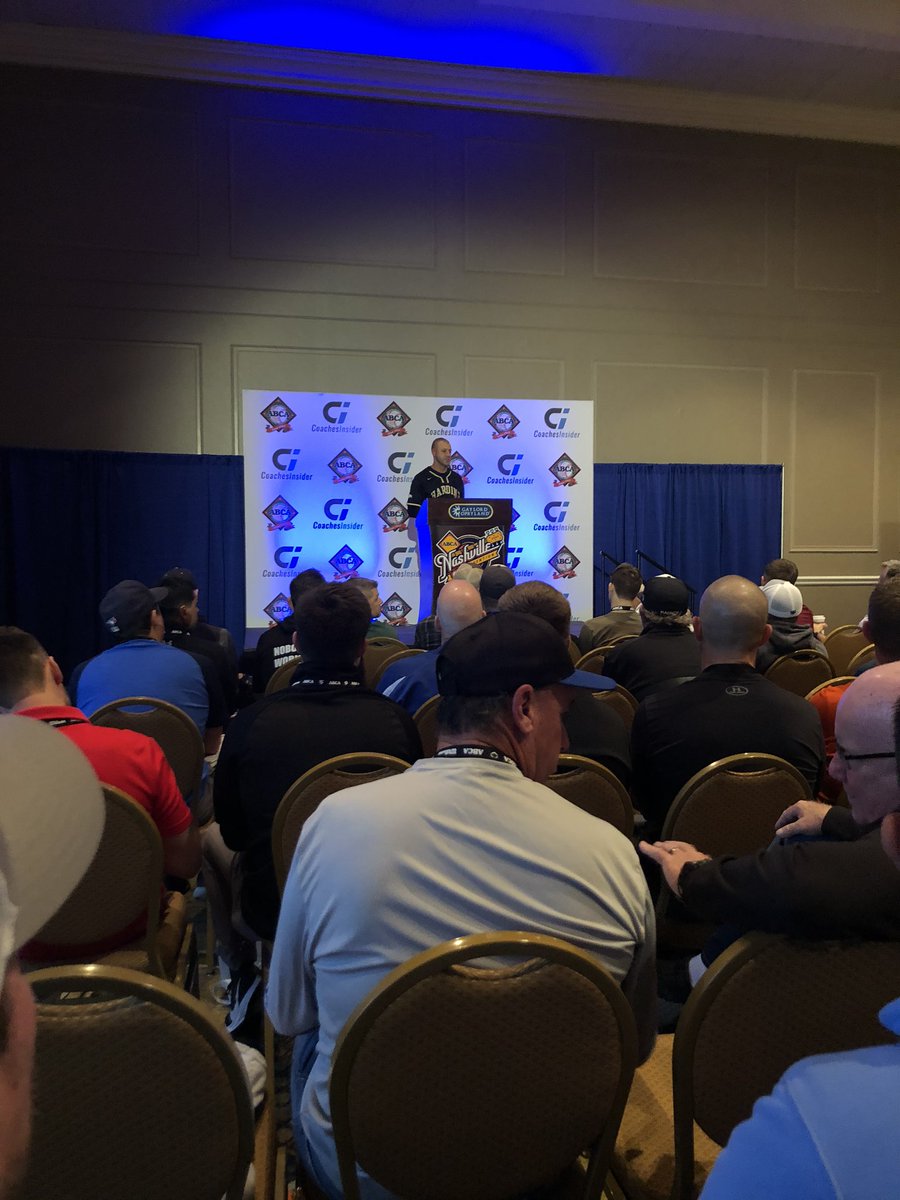 @Andy_Schatzley knocked it out of the park during his presentation at the American Baseball Coaches Association Cenvention today in Nashville. Great job, brother!! It was special for <a href="/Harding_Base/">Harding Baseball</a> to see u in the Black &amp; Gold one final time. We will miss u  brother. #FAMILY   -PM