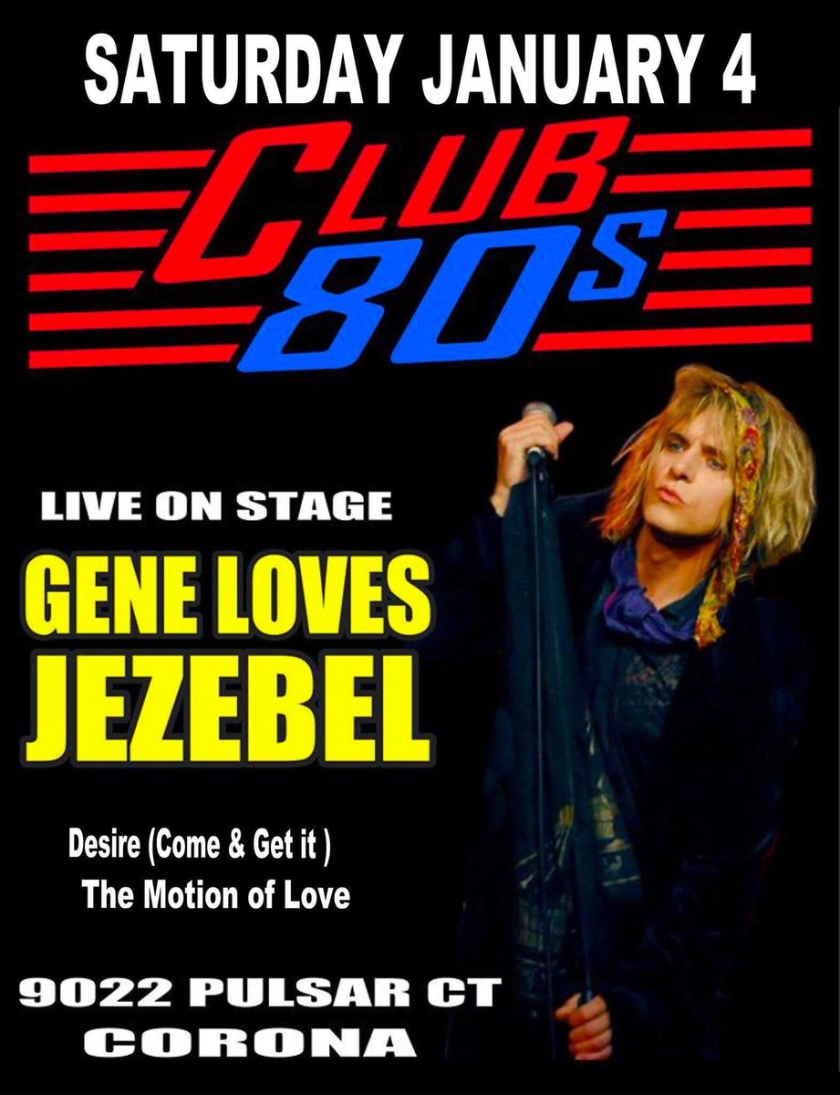 playing w/ #GeneLovesJezebel tonight! @gljezebel #club80s
