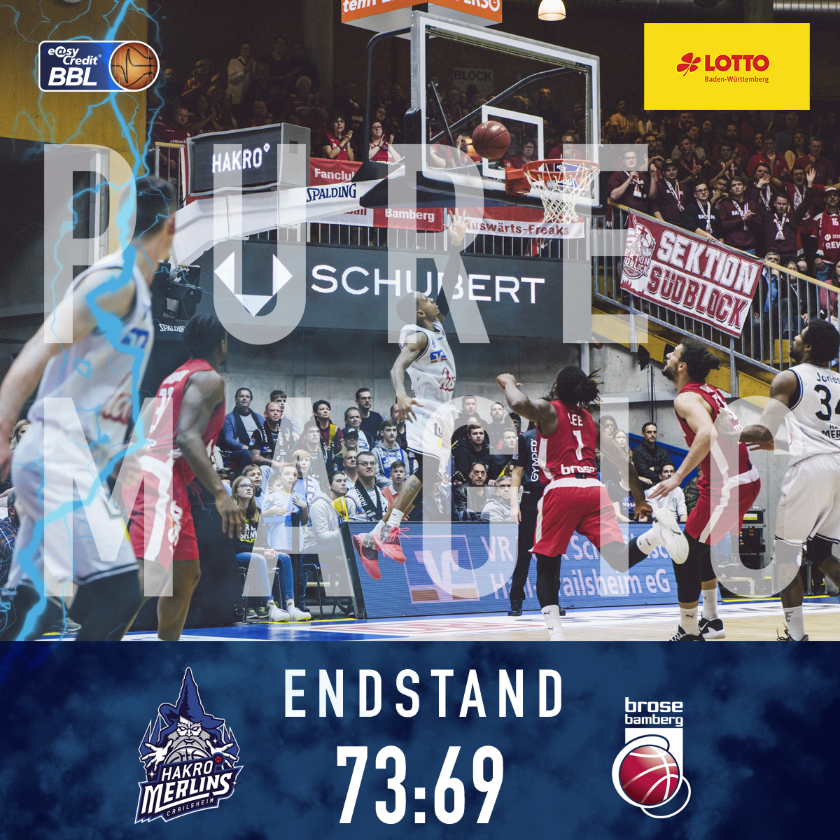 hakromerlins's tweet photo. Ja glaubt man es!? Wir beginnen das Jahr 2020 damit, womit wir 2019 aufgehört haben - mit einem Heimsieg. Wir schlagen @BroseBamberg  , nach hochspannender Crunchtime. 🤩🤩🤩 https://t.co/uy6aQPLHHl