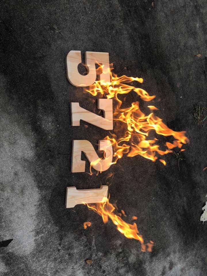 Bee_Ahrr's tweet photo. Wife wanted large address numbers for the house. A little fire, sandpaper, and spar urethane later...
#homedecor #wood #burnedfinish #sign #handmade https://t.co/WJ4JEgEJhL