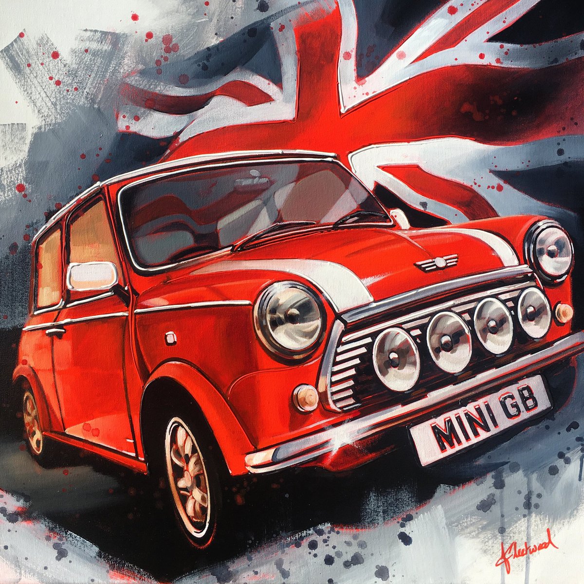 bucksfineart's tweet photo. Mini GB 🚗🇬🇧 #mini #fleetwood #minigb #originalartwork https://t.co/49JlJ0bfnw