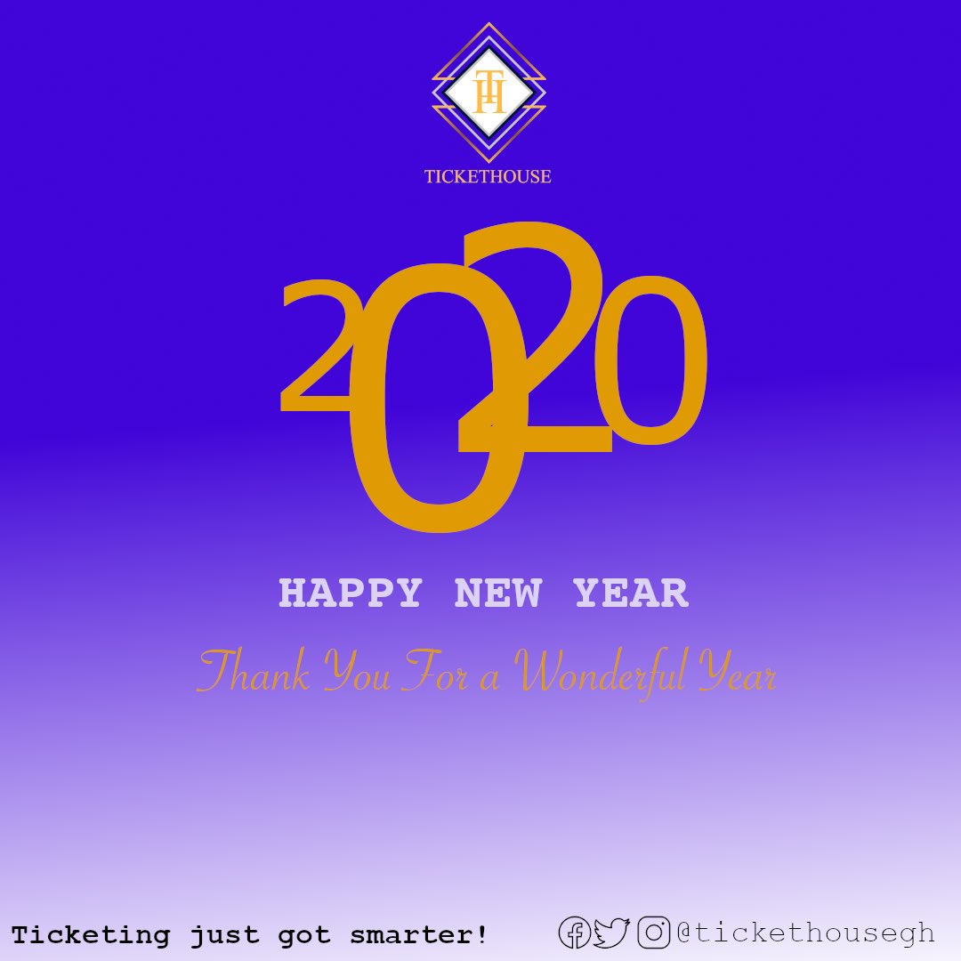 tickethousegh's tweet photo. Greater things to come both our ways this New Year.
Ticketing just got smarter!
#tickethouse #2020 #NewYear #ghana https://t.co/qB0dxctBXb