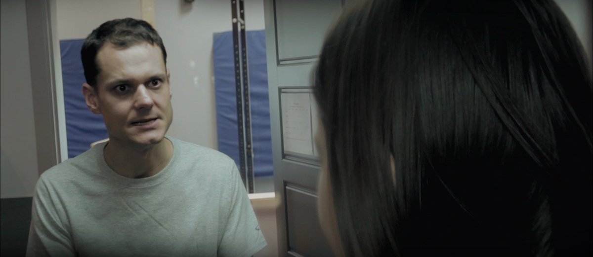 MrPhilArmitage's tweet photo. Third (very subtle) #SplitDiopter shot from Bonne Personne. I did it to keep focus off (literally) the Brian character. This is as much of a frontal close-up as he gets in the film. I wanted to keep him at a distance throughout.
#ShotComposition #indiefilmmaking https://t.co/6JdDYscmFL