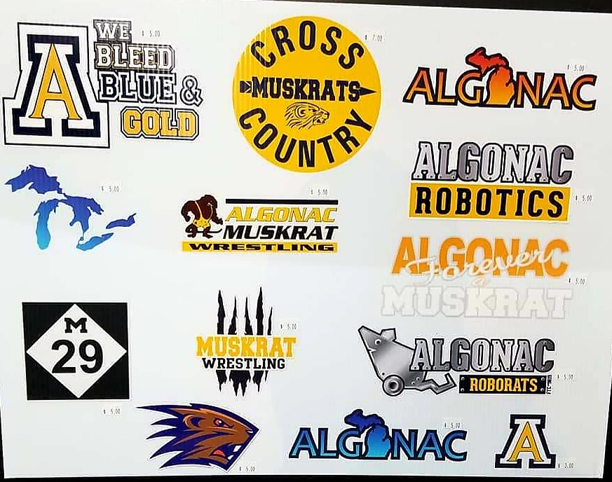 scoreboardnmore's tweet photo. Check out some of the car decals we've made. Which is your favorite? Stop in this week and ask us how to get your favorite design turned in to a decal. Or pick your favorite Algonac design! #custom #designs #Michigan https://t.co/cbhF5dkbgq