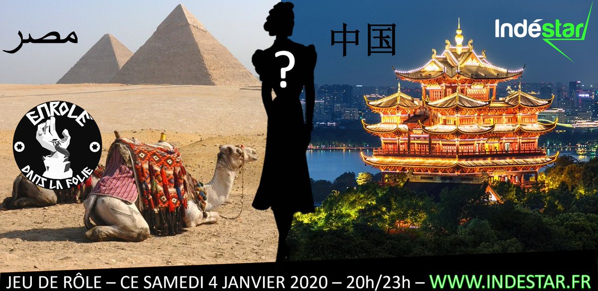 indestaradio's tweet photo. #enrolesdanslafolie: Ce soir, dans notre jeu de rôle, nos 5 héros vont devoir faire un choix important : faire une expédition en Égypte, aller en Chine... Ou aller à la rencontre de la soeur de Carlyle? Et vous, que feriez vous? Rendez vous à 20h sur https://t.co/sRe9FPt8QR ! https://t.co/rYcA7be984