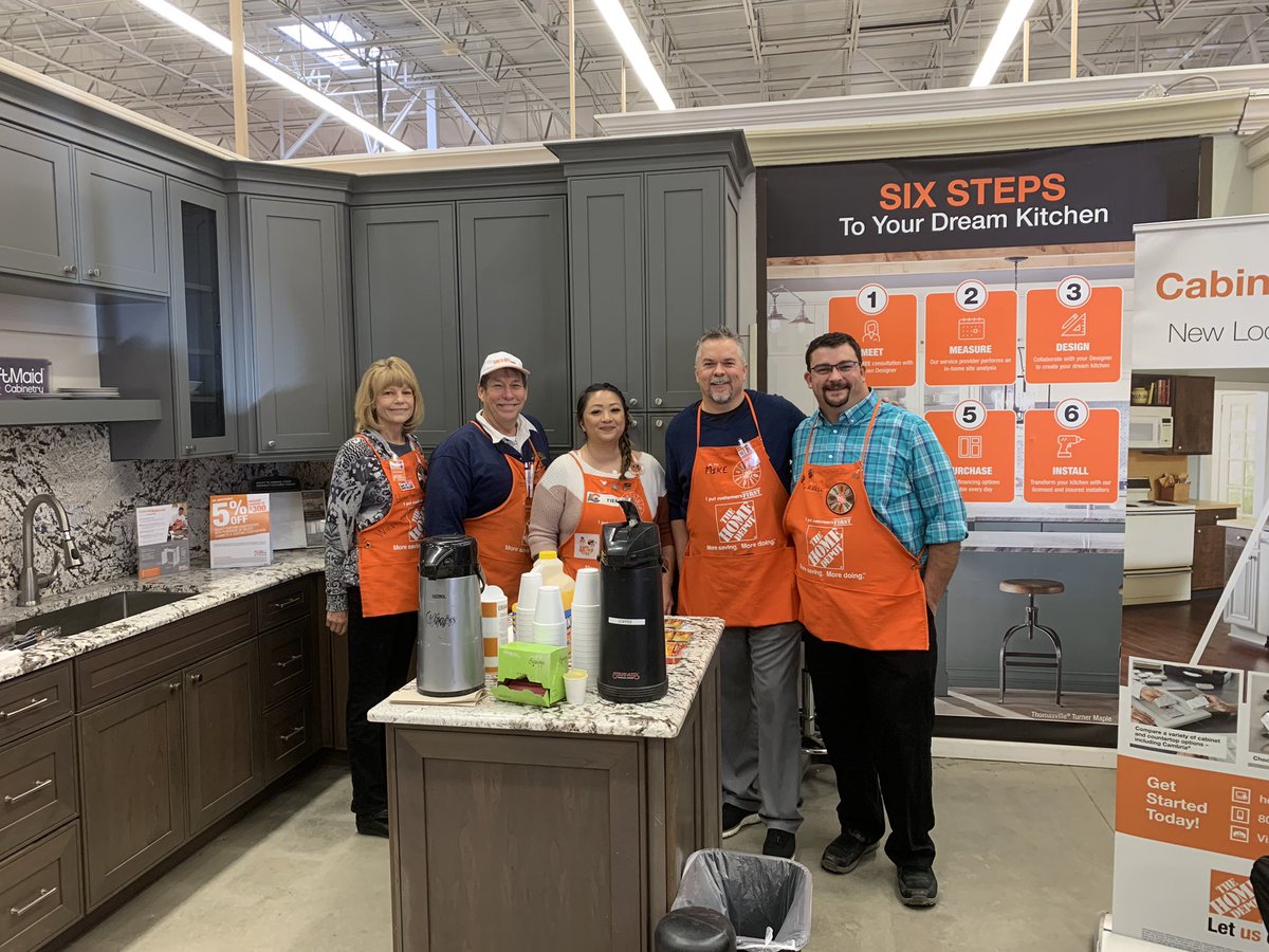 Donuts, coffee, oj, friends and cabinets!  Great start to the weekend