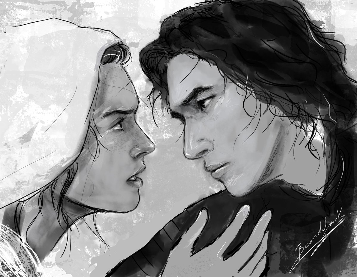 Boomdafunk's tweet photo. - I won't give up on you - #reylo #myart https://t.co/OgHsdXtfGp