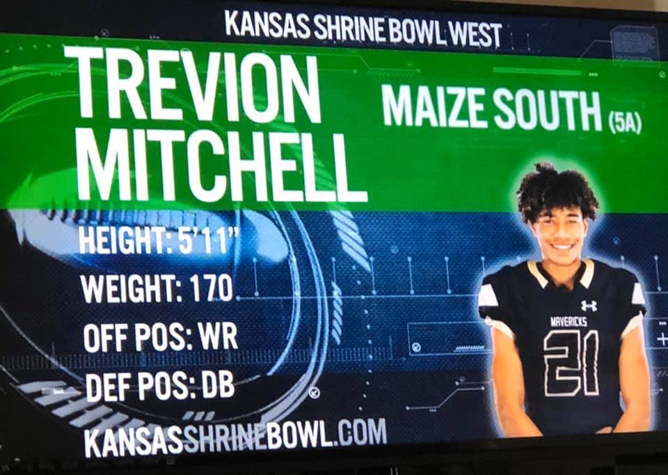 Coach5fur's tweet photo. Congratulations @Trevion_3 for being selected to play in the 2020 @KSShrineBowl   This is the ultimate game if giving. Enjoy the experience. 
#MavFB https://t.co/4BvSxyAz00