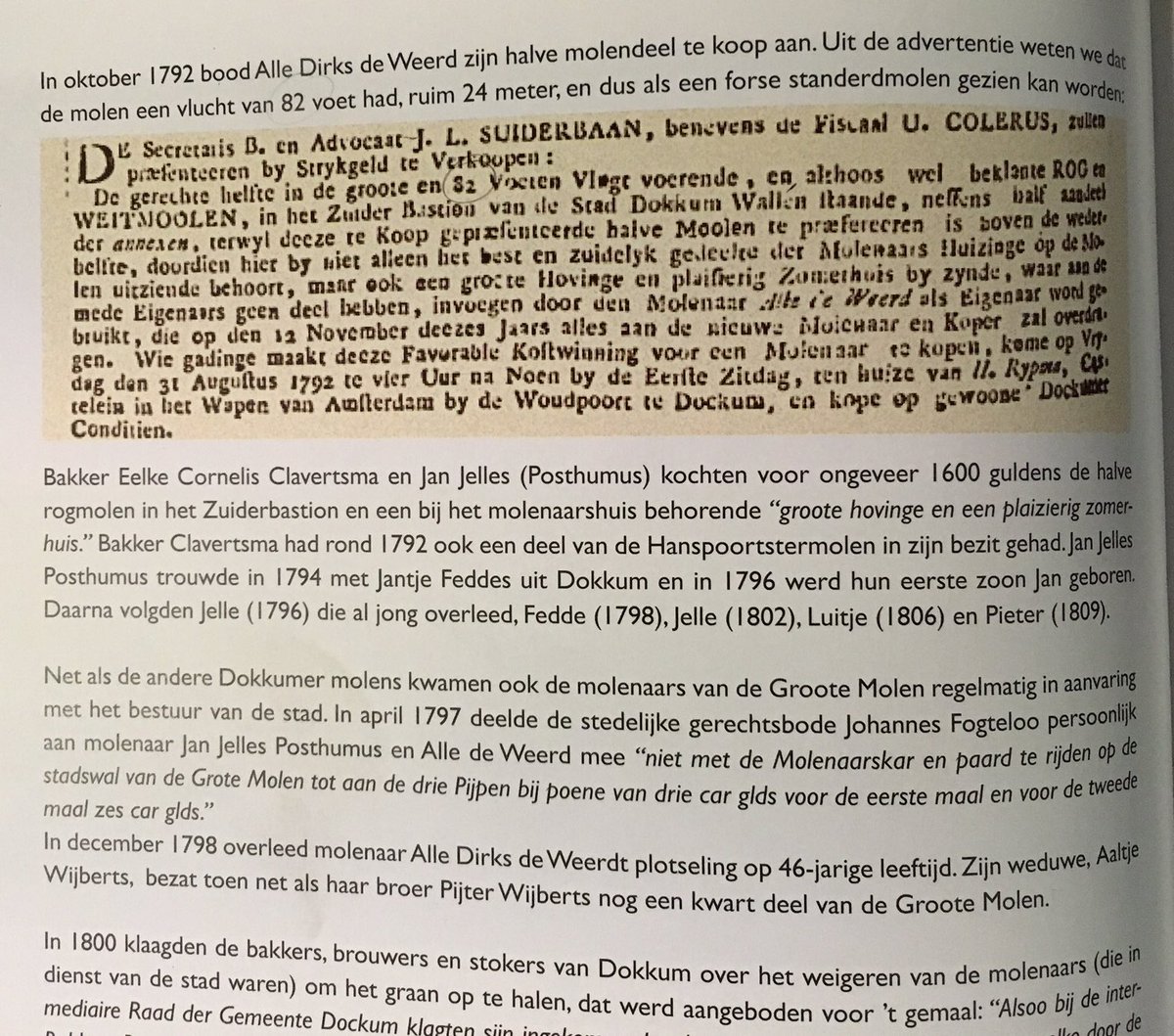 Aardige passages uit boek “Jim mutte komme: ut waait!” over molens en molenaars in Dongeradeel, door Warner Banga